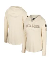 Women's Colosseum Cream Oklahoma Sooners Oht Military-Inspired Appreciation Casey Raglan Long Sleeve Hoodie T-shirt