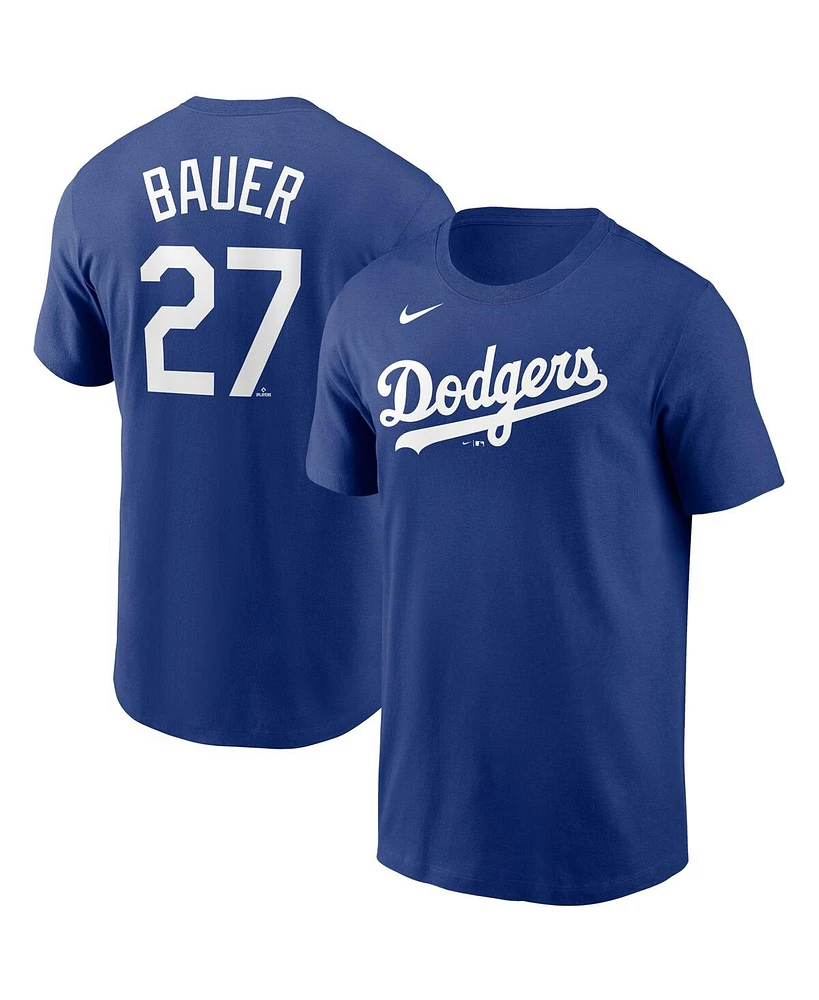 Men's Nike Trevor Bauer Royal Los Angeles Dodgers Name and Number T-shirt