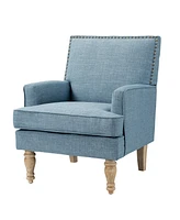 Hulala Home Bisnauth Contemporary Accent Chair with Nailhead Trim