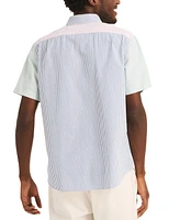 Nautica Men's Classic-Fit Striped Seersucker Shirt