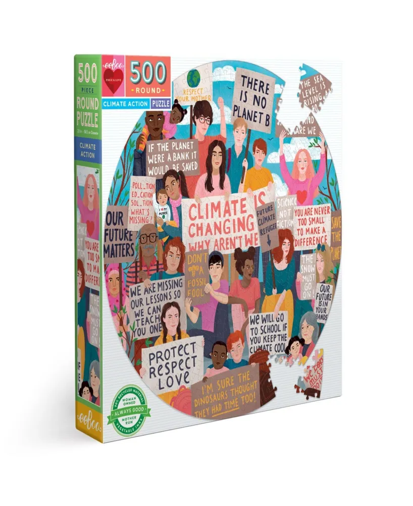 Eeboo Piece Love Climate Action Round Puzzle