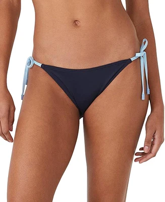 kate spade new york Women's Contrast Side Tie Bikini Bottoms