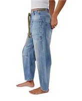 Free People Women's Moxie Cotton Low-Slung Barrel Jeans