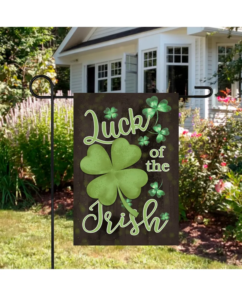 Luck of the Irish Shamrock Outdoor Garden Flag 12.5" x 18" (Poles Not Included)