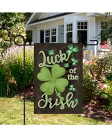 Luck of the Irish Shamrock Outdoor Garden Flag 12.5" x 18" (Poles Not Included)