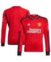 Men's adidas Manchester United 2023/24 Home Replica Long Sleeve Jersey