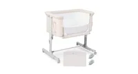 Portable Baby Bedside Bassinet with 5-level Adjustable Heights and Travel Bag