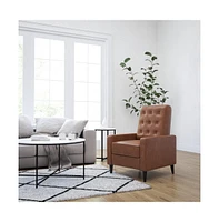 Darcy Recliner Chair Mid-Century Modern Tufted Upholstery Ergonomic Push Back Living Room