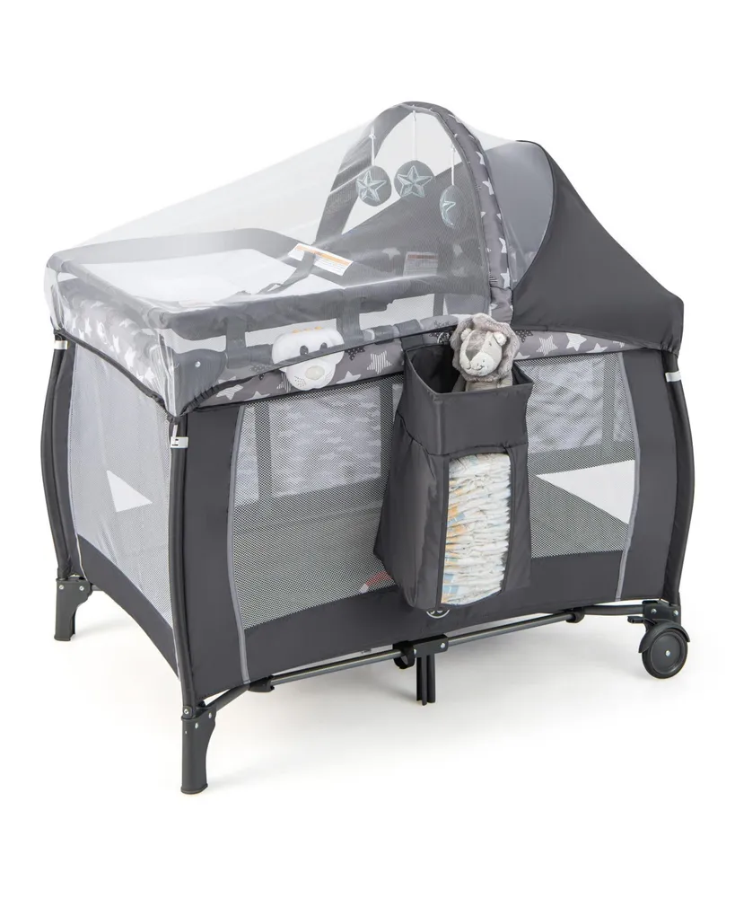 Slickblue Portable Baby Nursery Center 4-in-1 Travel Crib