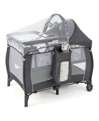 Slickblue Portable Baby Nursery Center 4-in-1 Portable Travel Crib