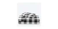 Bare Home Ultra-Soft Double Brushed Seasonal Print Split King Sheet Set