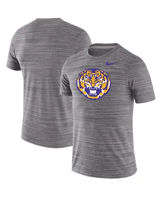 Men's Nike Heathered Charcoal Lsu Tigers Big and Tall Velocity Performance T-shirt