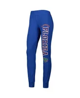 Women's Concepts Sport Royal Distressed Florida Gators Long Sleeve Hoodie T-shirt and Pants Sleep Set