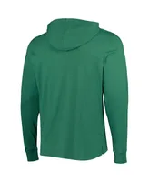 Men's '47 Brand Green Distressed Bay Packers Field Franklin Hooded Long Sleeve T-shirt