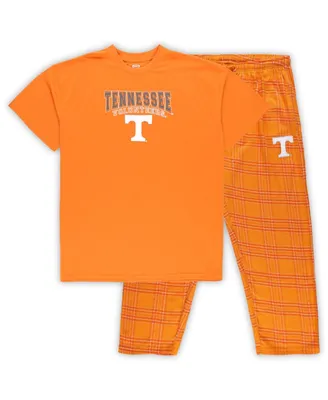Men's Profile Tennessee Orange, White Volunteers Big and Tall 2-Pack T-shirt Flannel Pants Set