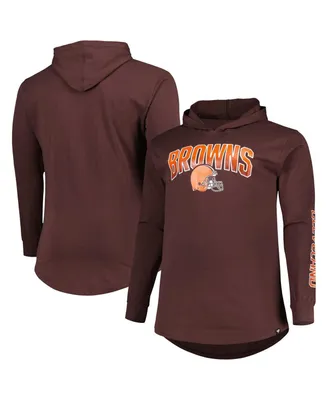 Men's Fanatics Brown Cleveland Browns Big and Tall Front Runner Pullover Hoodie