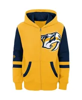 Preschool Boys and Girls Outerstuff Gold Nashville Predators Face Off Full Zip Hoodie