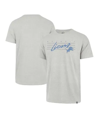 Men's '47 Brand Gray Distressed Detroit Lions Downburst Franklin T-shirt