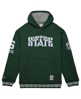 Men's Mitchell & Ness Green Michigan State Spartans 125th Basketball Anniversary Team Origins Pullover Hoodie