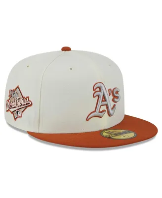 Men's New Era Cream, Orange Oakland Athletics 59FIFTY Fitted Hat