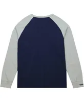 Men's Mitchell & Ness Navy Penn State Nittany Lions Legendary Slub Raglan Long Sleeve T-shirt