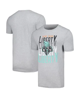 Men's and Women's Stadium Essentials Heather Gray New York Liberty Dedication T-shirt
