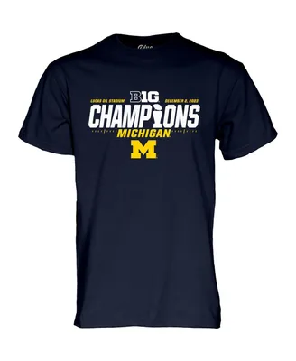 Men's Blue 84 Navy Michigan Wolverines 2023 Big Ten Football Conference Champions Locker Room T-shirt