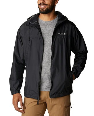 Columbia Men's Flash Challenger Colorblocked Packable Full-Zip Hooded Windbreaker