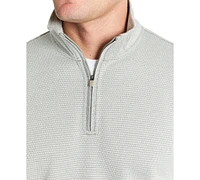 Kenneth Cole Men's Stretch Textured-Knit Quarter-Zip Performance Sweatshirt