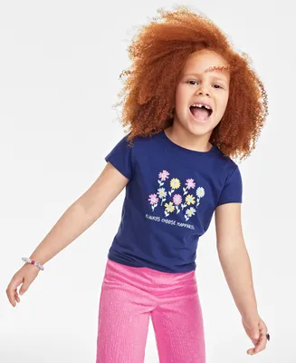 Epic Threads Little Girls Happy Flowers Graphic T-Shirt, Created for Macy's