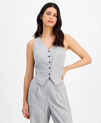 And Now This Women's Button-Front V-Neck Vest, Created for Macy's
