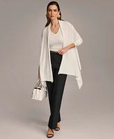 Donna Karan Women's Long-Sleeve Drape-Front Cardigan