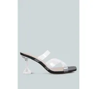 Womens Star Ivy Clear Spool Heeled Sandal