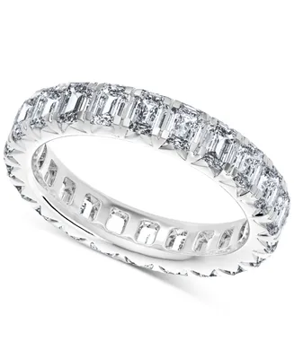 Diamond Emerald-Cut Eternity Band (4 ct. t.w.) 14k Gold (Also Platinum)