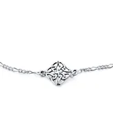 Bling Jewelry Celtic Love Knot Triquetra Clover Anklet Ankle Bracelet For Women For Sterling Silver Adjustable 9 To 10 Inch With Extender