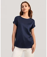 Lilysilk Women's Short Sleeves Round Neck Silk Tee