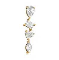 Alev Jewelry Aj by Alev Multi Shape Drop White Topaz Earrings