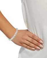 Diamond Interlocking Swirl Tennis Bracelet (3 ct. t.w.) in 10k White Gold