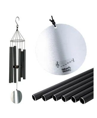 Nature's Melody Aureole Tunes Wind Chimes - 6-Tube Outdoor Windchime, B Pentatonic Scale 28 Inch