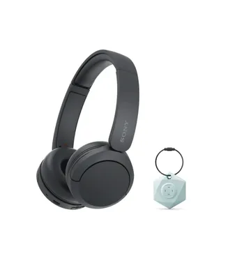 Sony Wh-CH520 Wireless Bluetooth On-Ear Headset (Black) with Locator Keychain