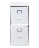 Office Star 23.5" 2 Drawer Locking Metal File Cabinet