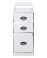 Office Star 27.75" 3 Drawer Locking Metal File Cabinet