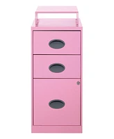 Office Star 27.75" 3 Drawer Locking Metal File Cabinet