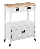 Office Star 35.25 Wood Radford Kitchen Cart