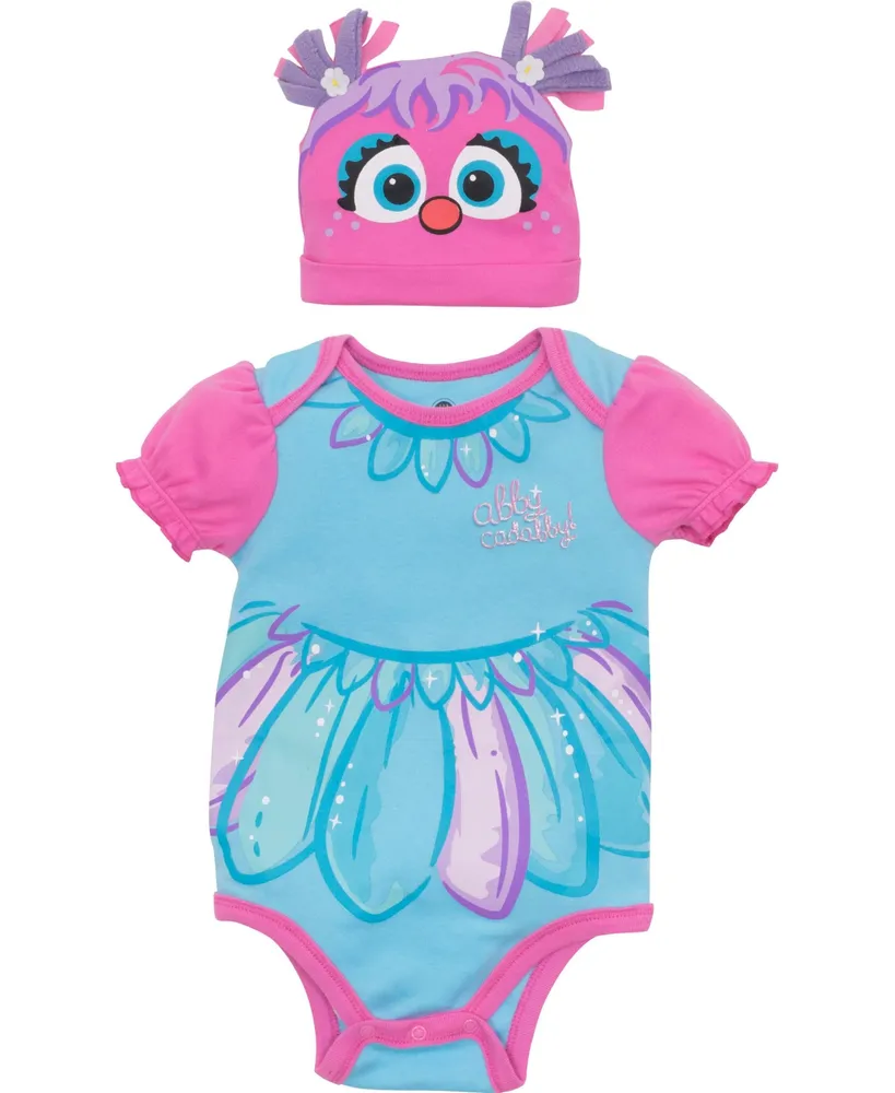 Sesame Street Abby Cadabby Girls Costume Short Sleeve Bodysuit & Hat Blue