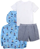 Baby Essentials Boys Windbreaker, Boat T-Shirt and Shorts, 3 Piece Set