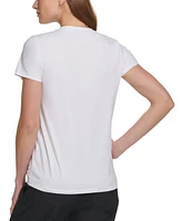 Dkny Sport Women's V-Neck Short-Sleeve T-Shirt