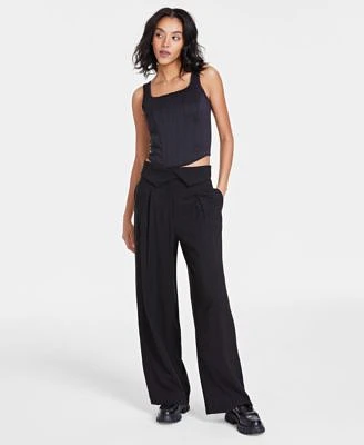 Bar Iii Womens Corset Top Fold Over Pants Created For Macys