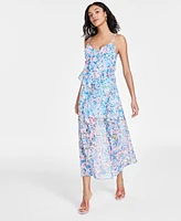 Bar Iii Petite Floral-Print Ruffled Maxi Dress, Created for Macy's