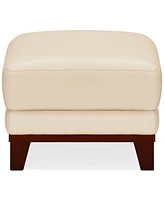 Jeddo 25" Leather Ottoman, Created for Macy's